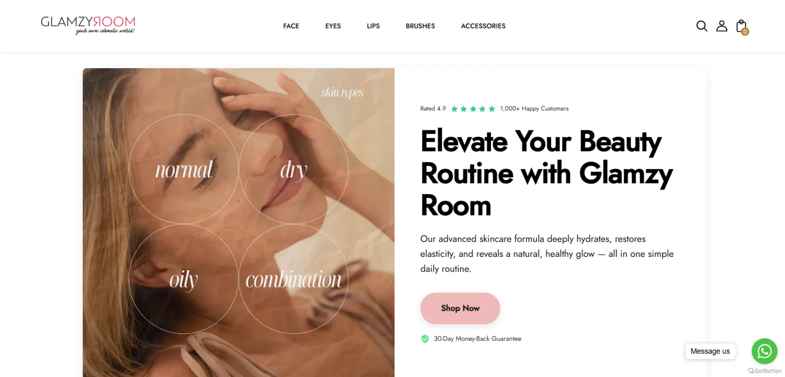 Premium tier storefront — Beauty & Cosmetics