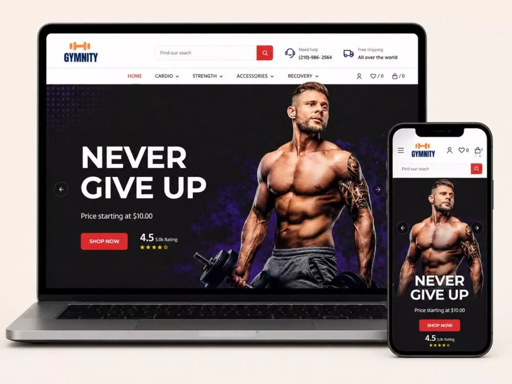 Gym Health and Fitness Niche Starter Store