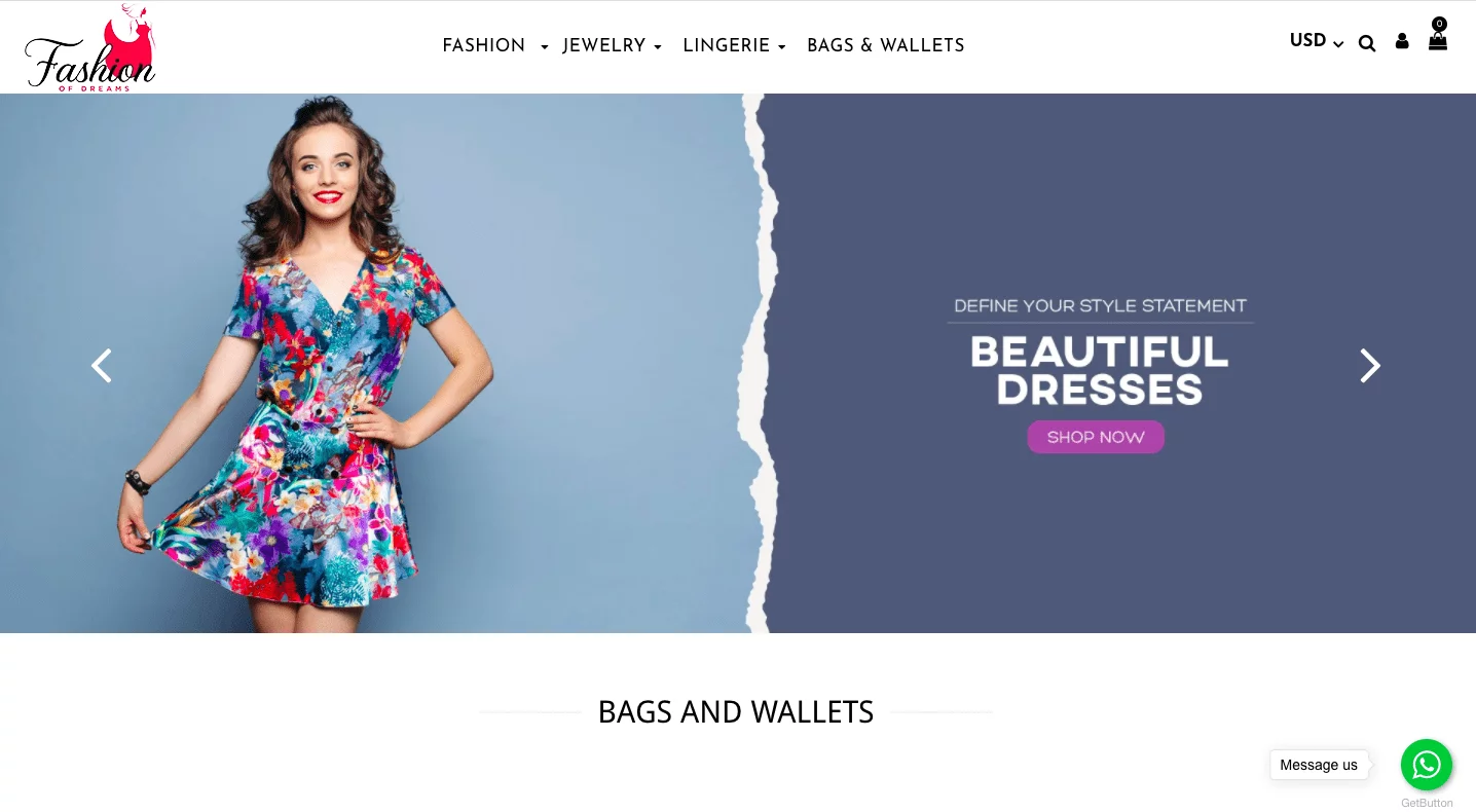FashionOfDreams.com (US$ 1,144) – Fashion Niche Exclusive Store