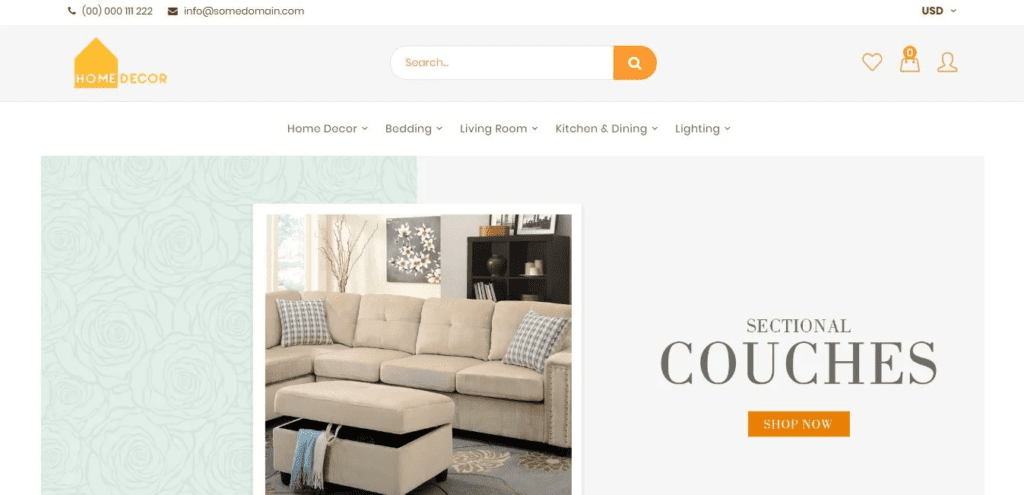 home Decor Store/Website with premium Theme Shopify Dropshipping Furniture 