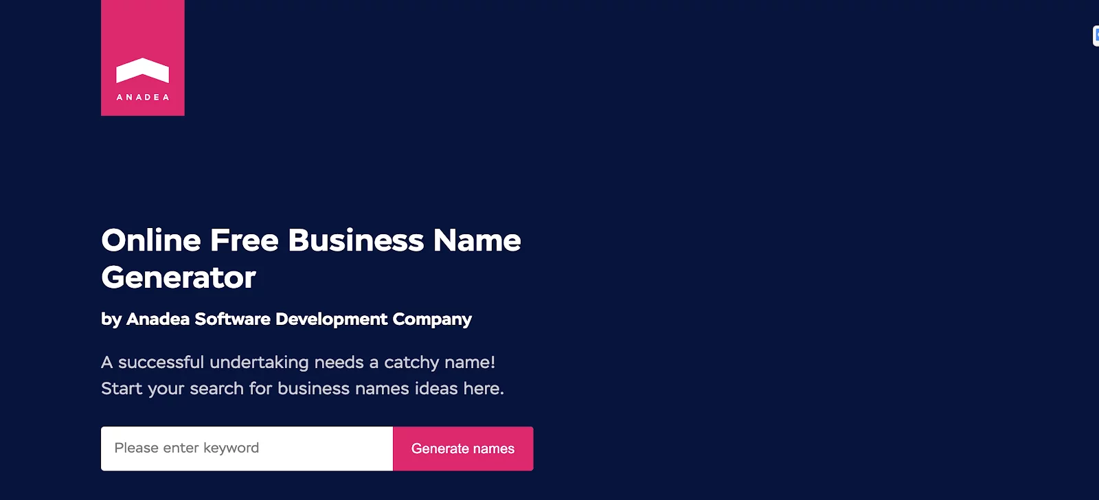 Anedea Business Name Generator