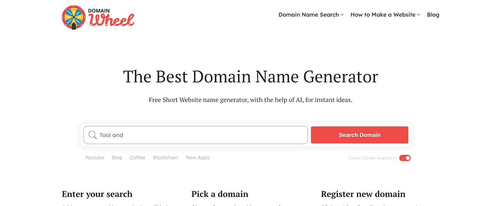 Domain Wheel Business Name Generator