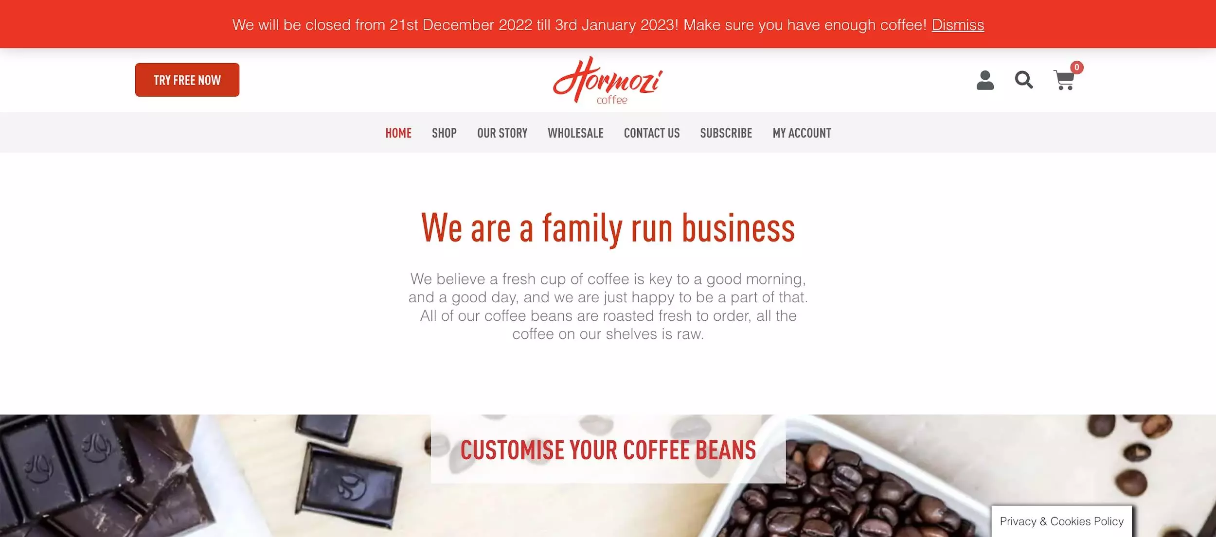 Dropshipping Coffee suppliers: Cafe Hormozi