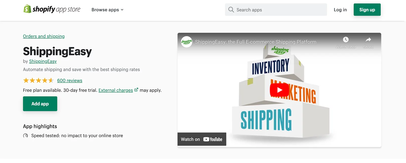 Shipping Apps for Shopify: ShippingEasy