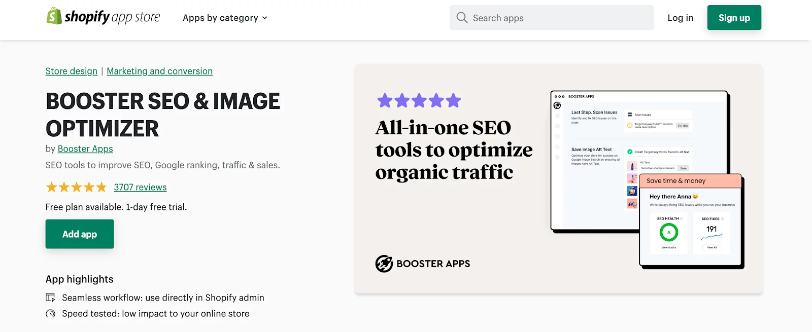 Shopify SEO Apps - Booster Seo and Image Optimizer