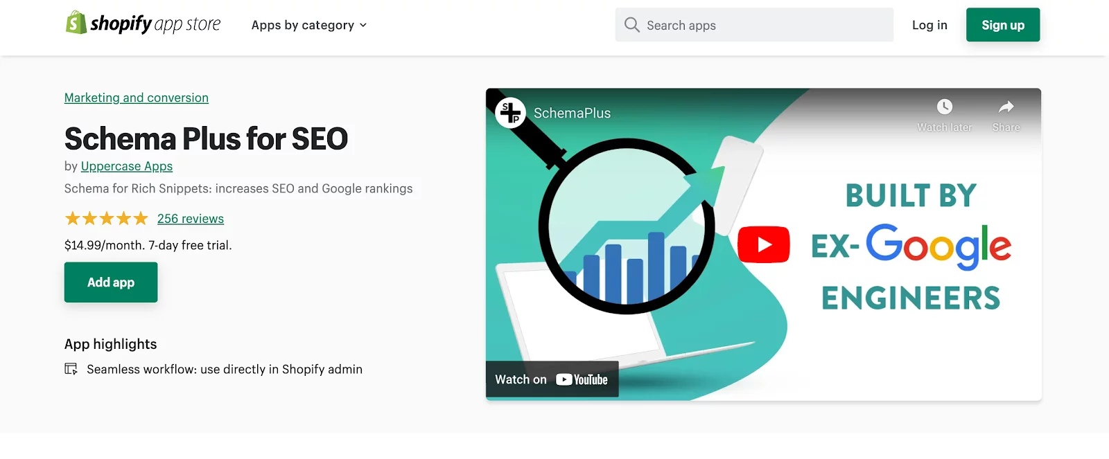 Shopify SEO Apps - Schema plus for SEO