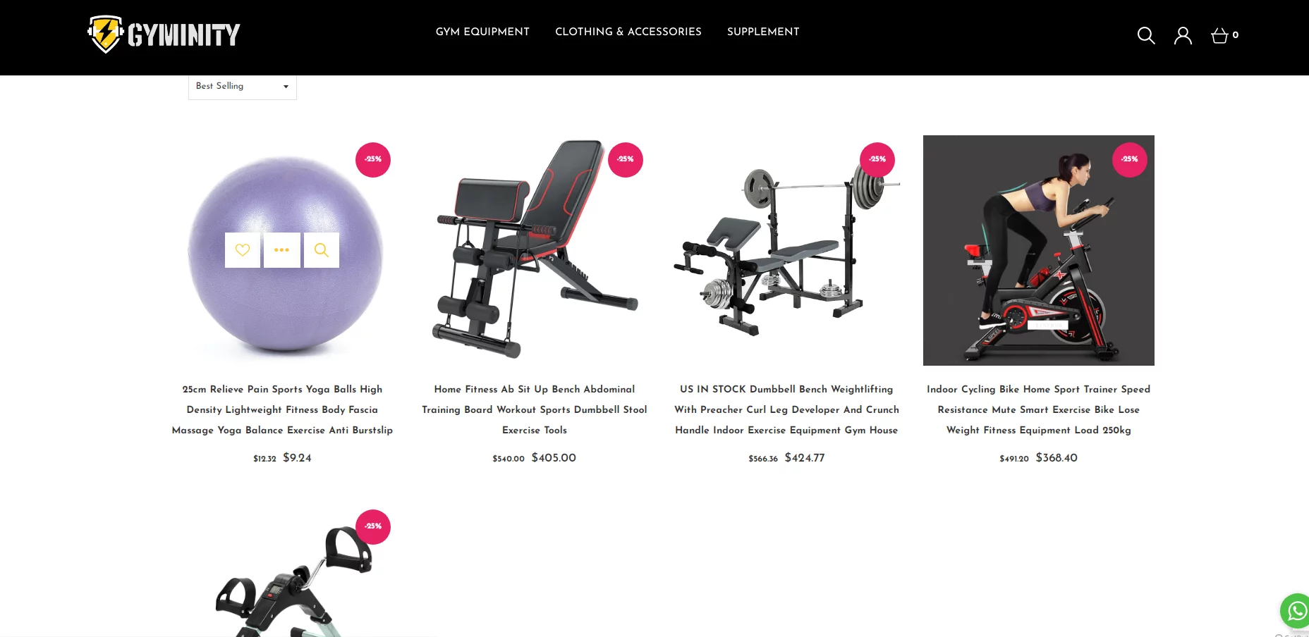 Gyminity: Gym Health and Fitness Shopify Starter Dropship E-commerce Website