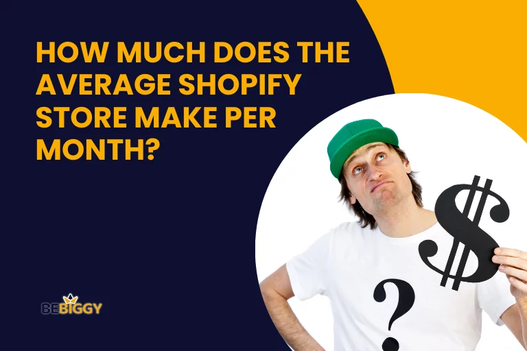 How much does the average Shopify store make per month?