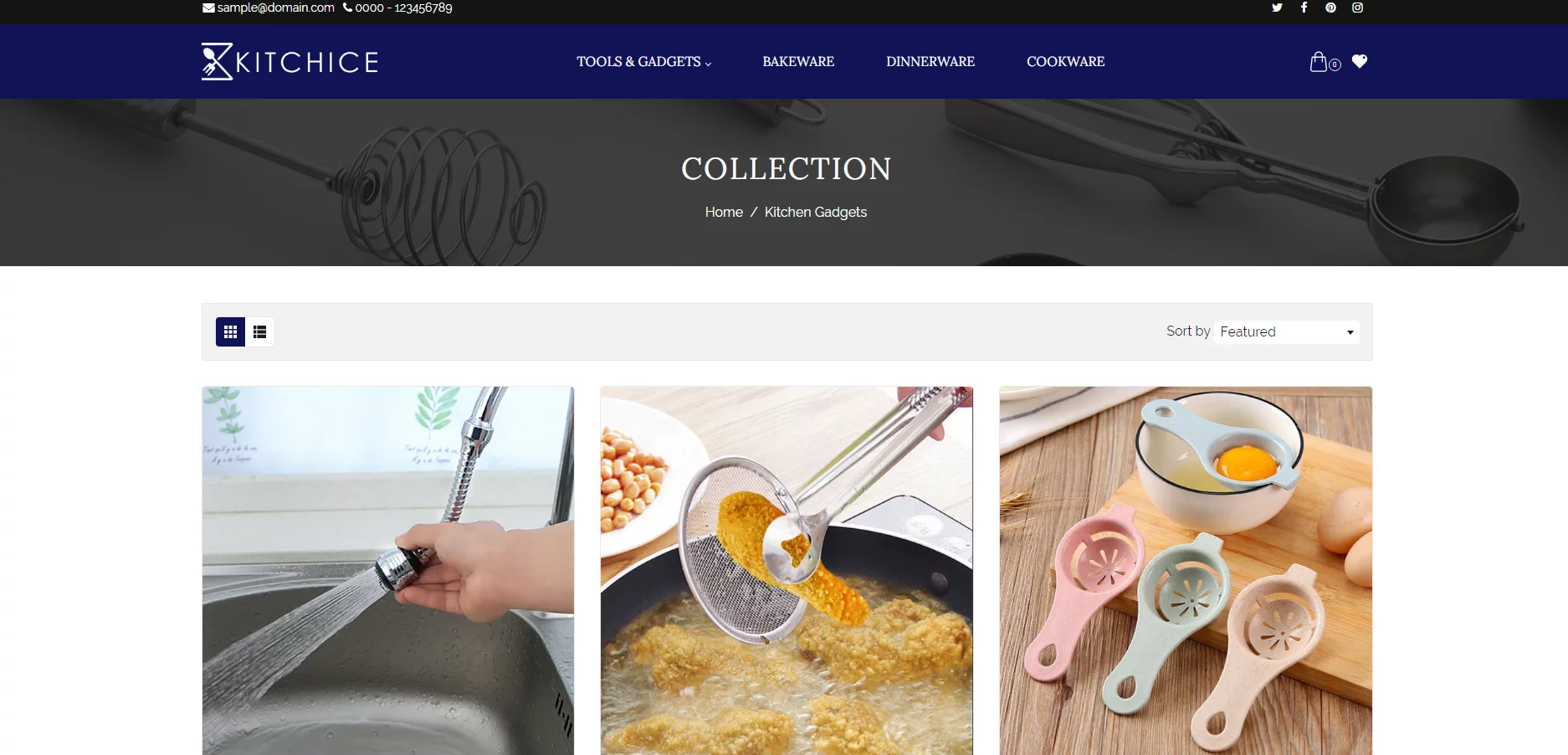 KITCHEN TOOLS Shopify Starter Dropship Store & eCommerce Website