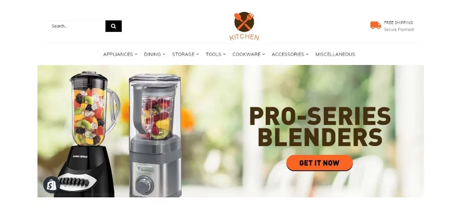 Kitchen Tools Shopify Premium Dropship Ecommerce Website