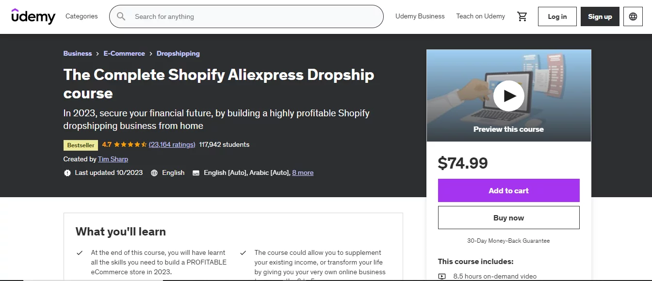 Dropshipping Course 3: The Complete Shopify Aliexpress Dropship Course
