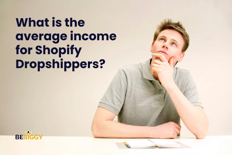 What is the average income for Shopify dropshippers?