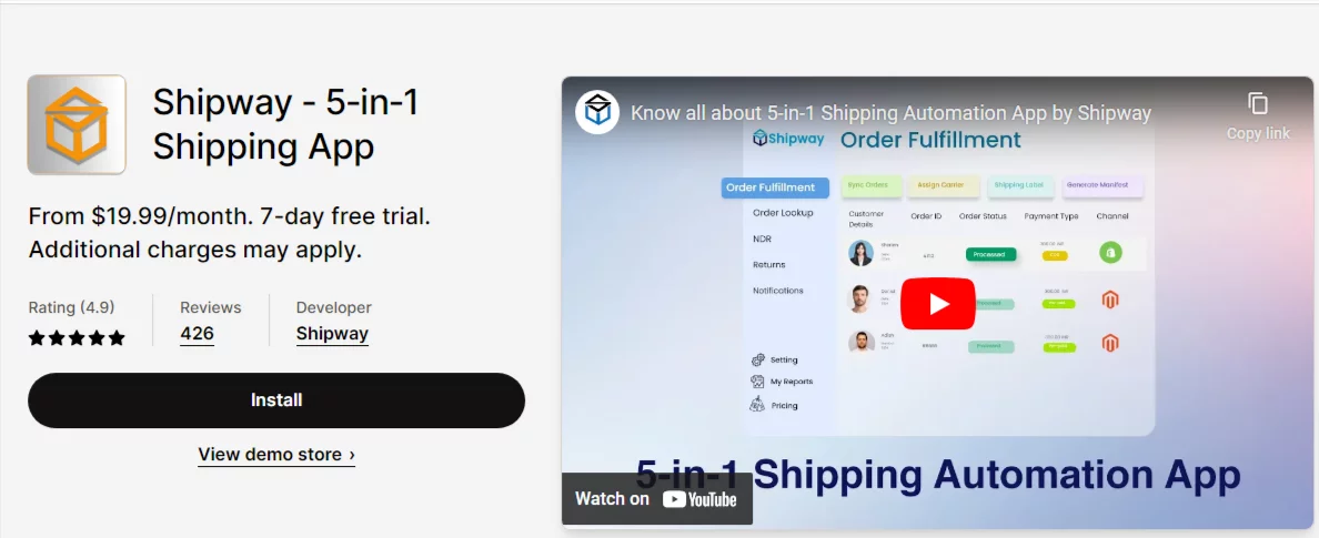 5-in-1 shipping app: Best Shopify Shipping App