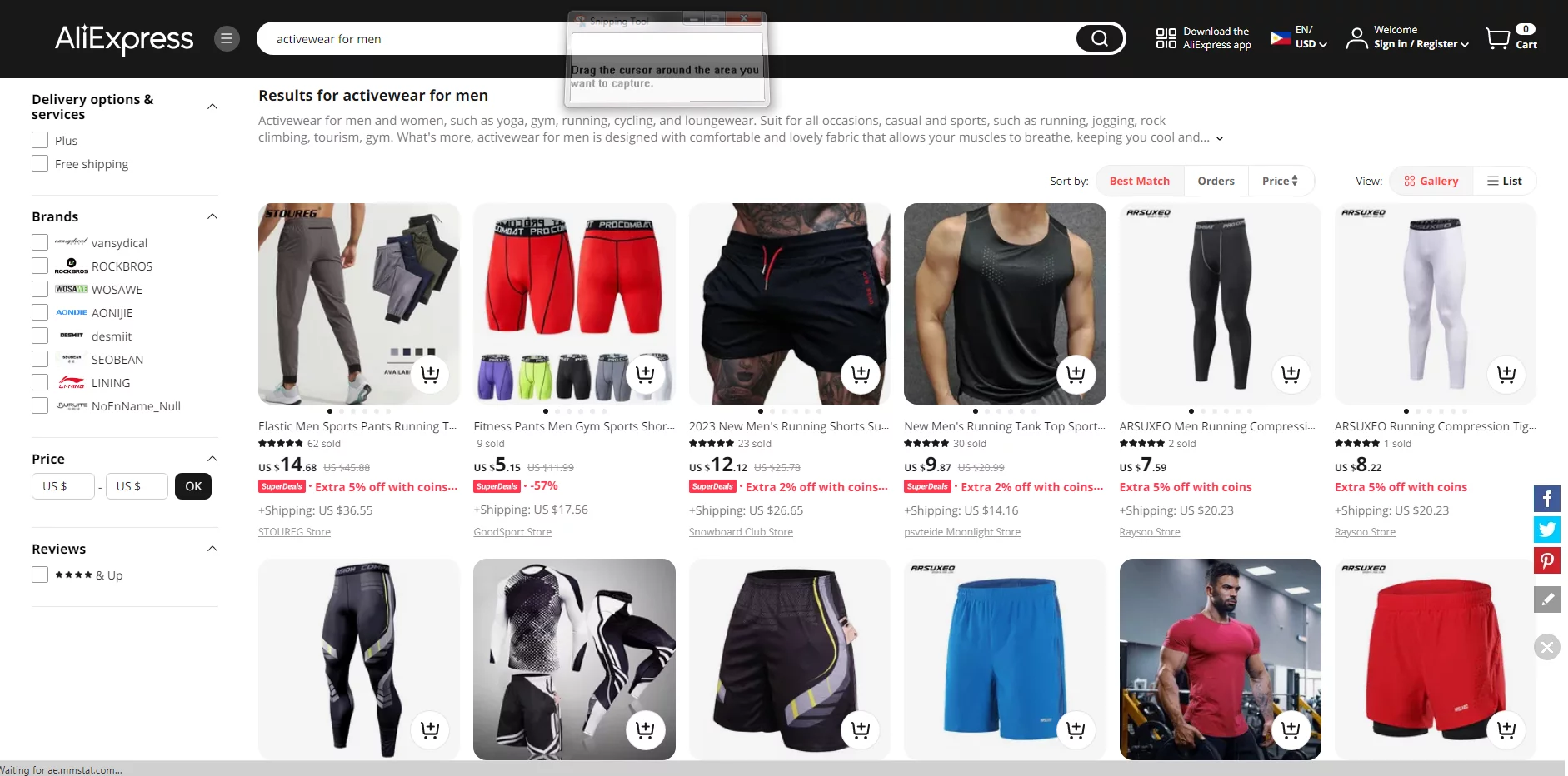 Best Gym Activewear Dropshipping Suppliers 4: AliExpress