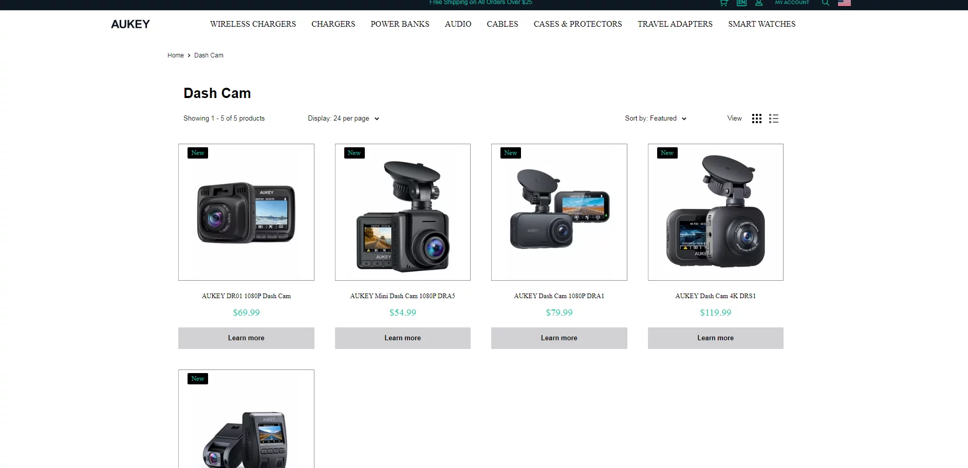 Best Dashcam and Accessories Dropshipping Suppliers 7: Aukey
