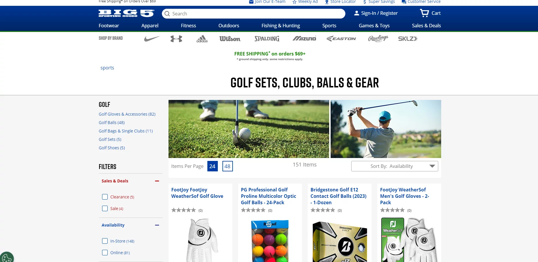 Best Golf Dropshipping Suppliers 2: Big 5