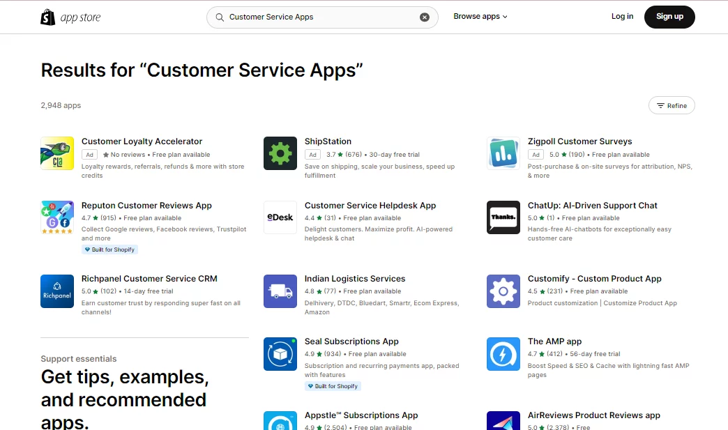 Customer Service Apps