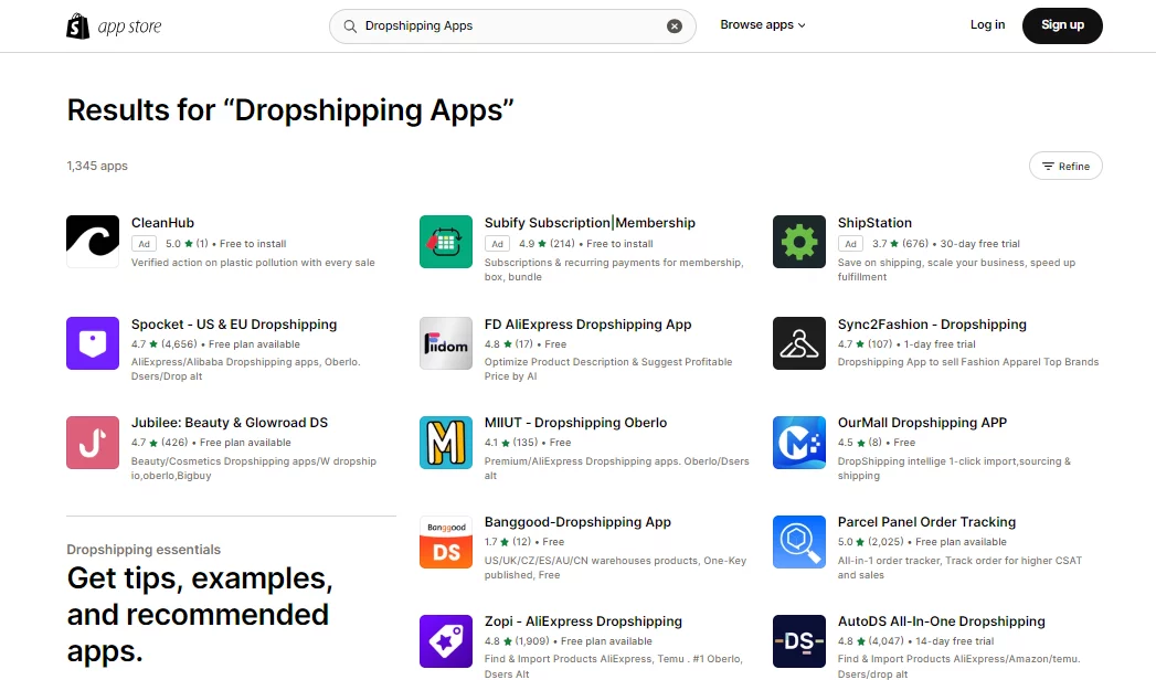 Dropshipping Apps