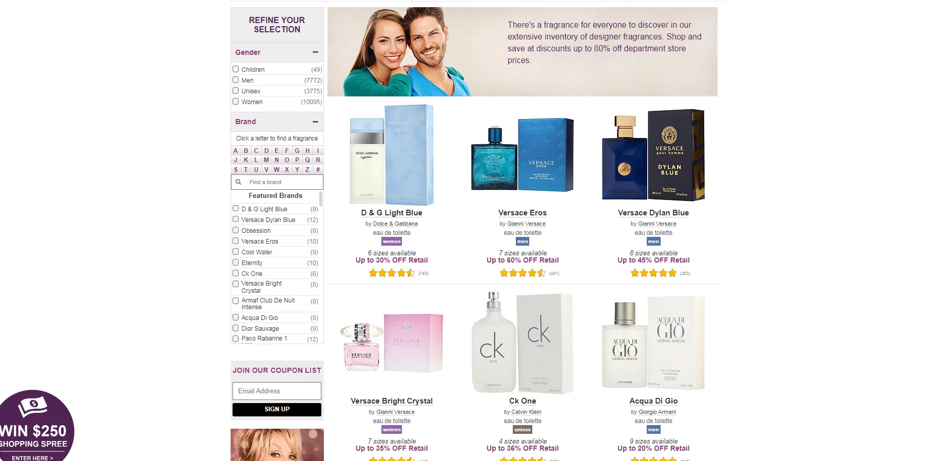 FragranceNet's Collection of Fragrances and Beauty Products