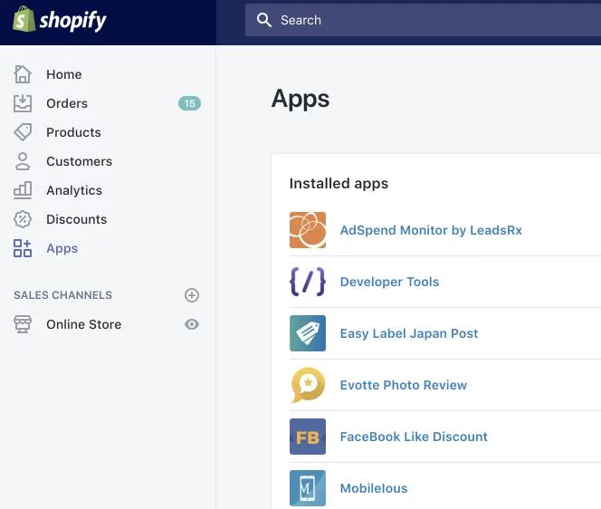 Installing and Managing Shopify Apps