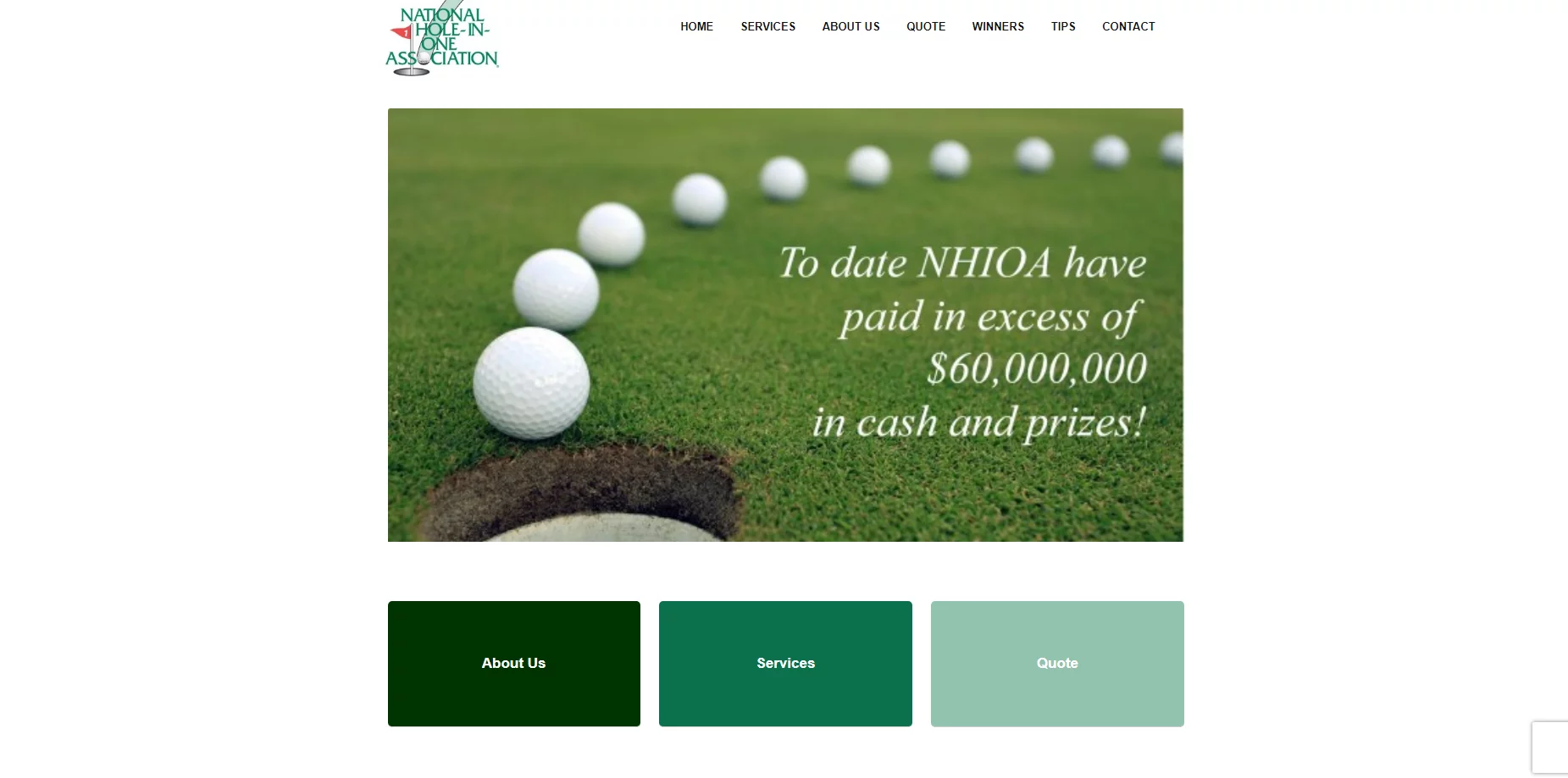 Best Golf Dropshipping Suppliers 5: National Hole-In-One Association (NHIOA)