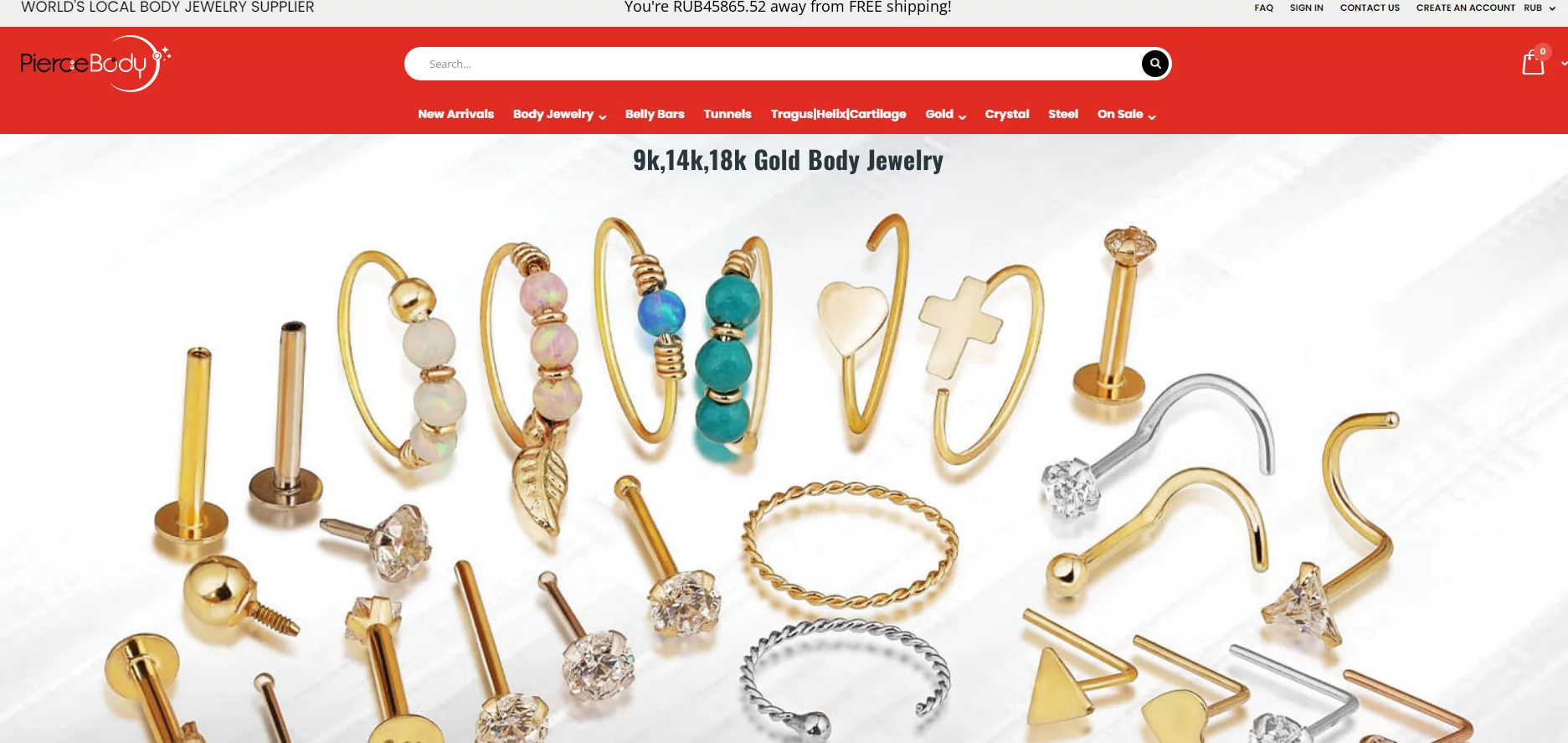 Best Jewelry Dropshipping Suppliers 1: PierceBody