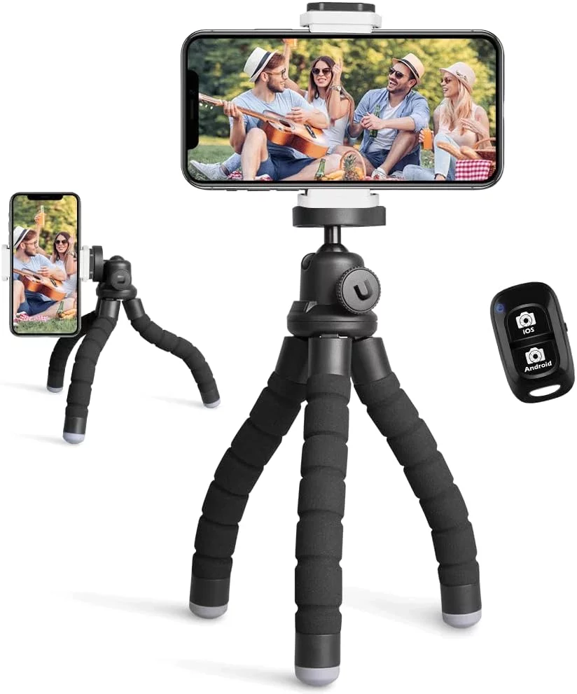 Portable and Flexible Tripod with Wireless Remote and Clip