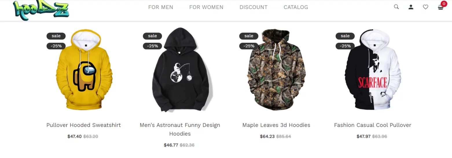 Winning products of the Prebuilt Shopify Hoodie Store for men