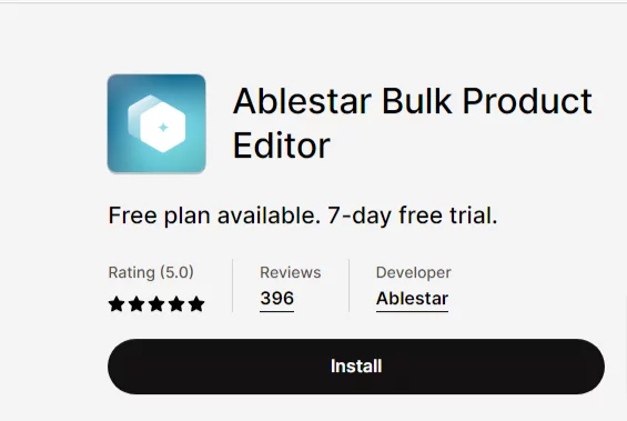 Inventory Management Apps Shopify: Ablestar Bulk Product Editor