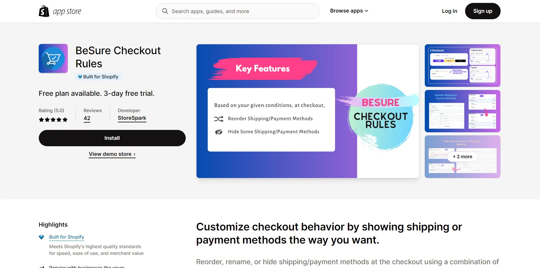 Best Shopify Checkout Apps: BeSure Checkout Rules