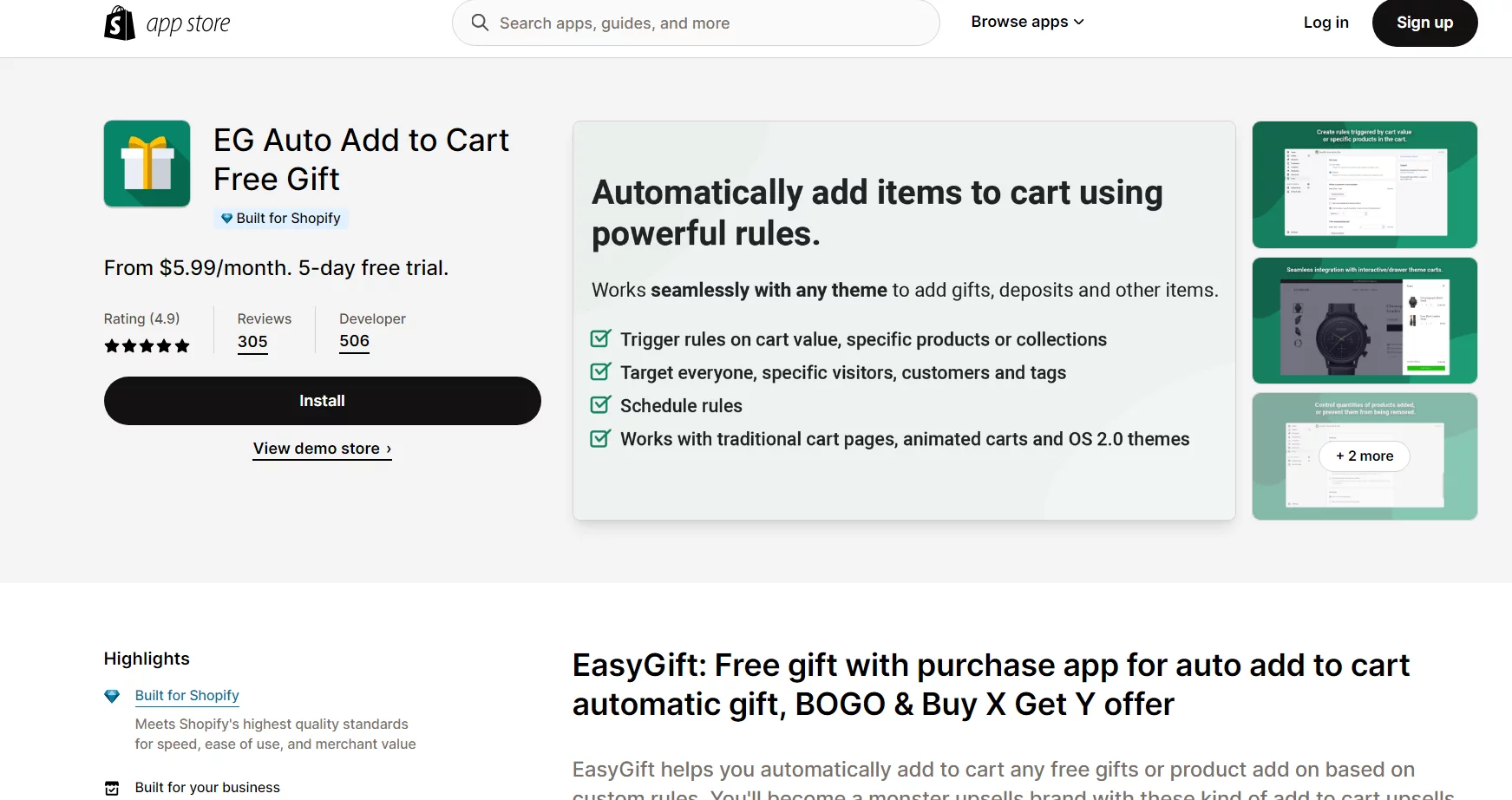EG Auto Add to Cart Free Gift