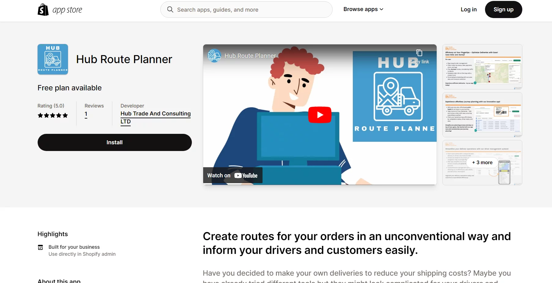 Best Shopify Fulfillment Apps: Hub Route Planner