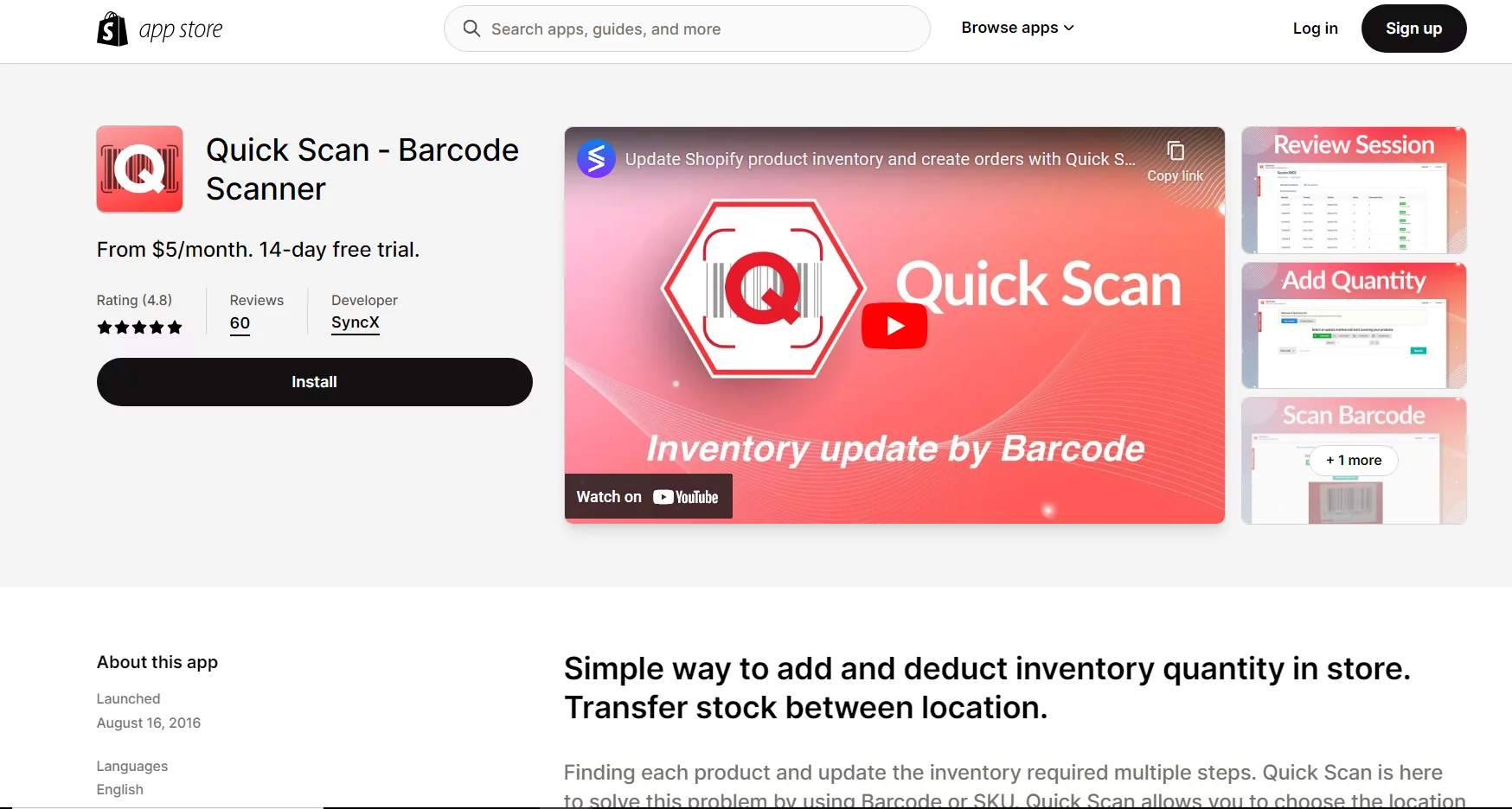 Best Shopify Barcode Apps- Quick Scan ‑ Barcode Scanner