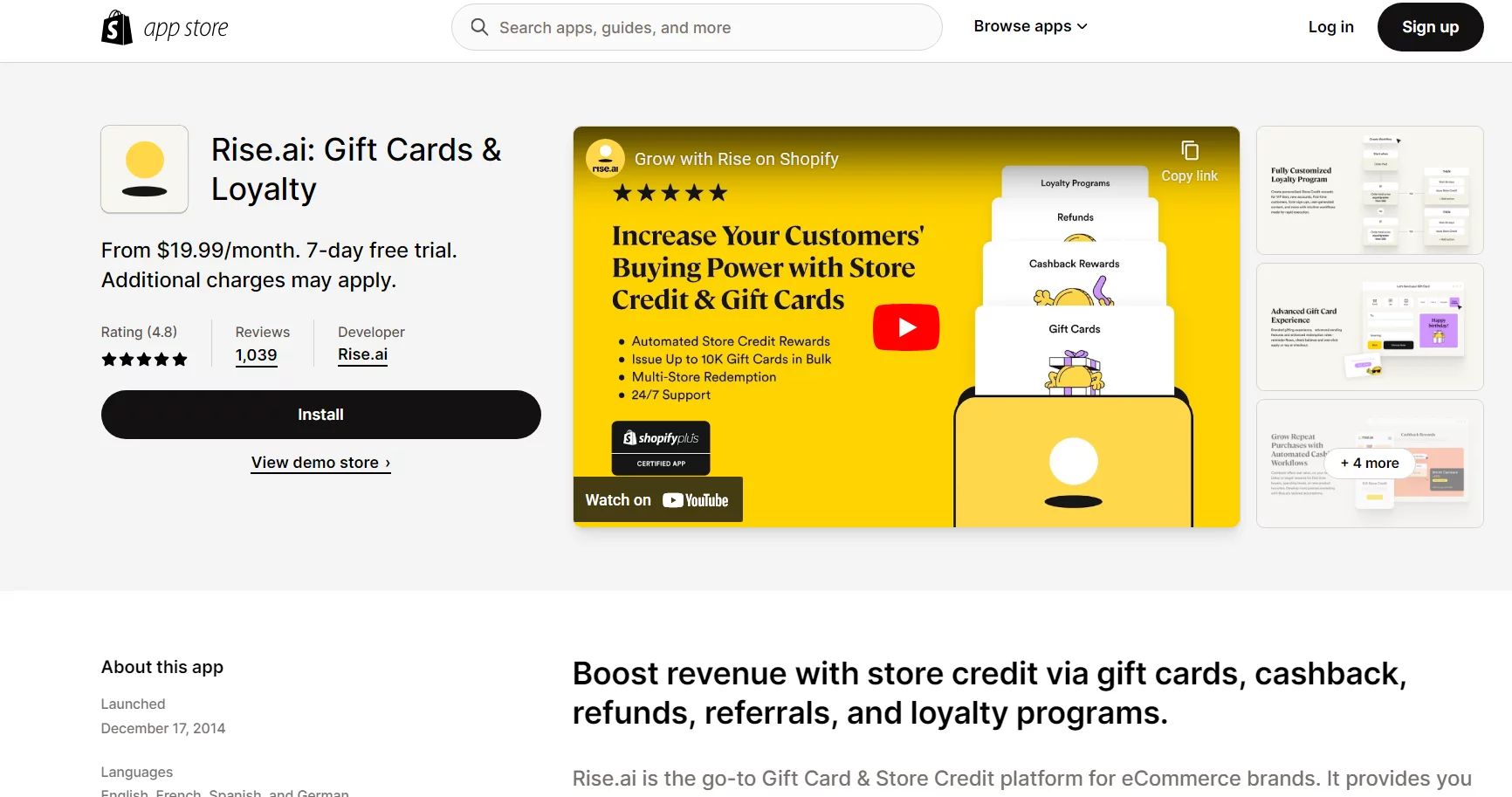 Rise.ai: Gift Cards & Loyalty