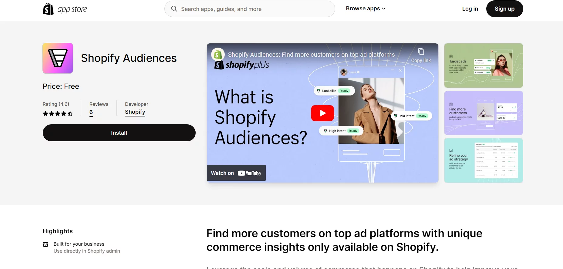 Shopify Audiences