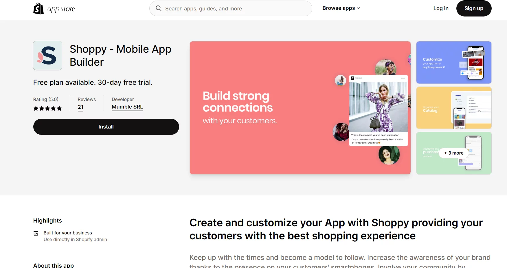 Best Shopify Analytics Apps: Shoppy ‑ Mobile App Builder