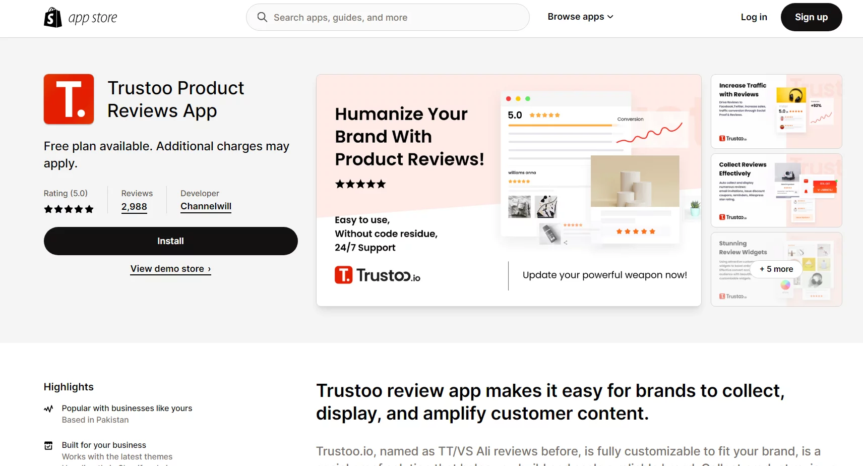 Trustoo Product Reviews App