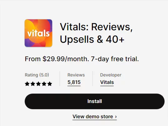 Best Shopify Marketing Apps: Vitals: Reviews, Upsells & 40+